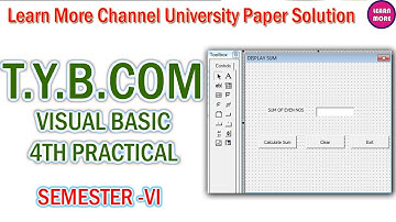 T.Y.B.COM VISUAL BASIC - FOR LOOP