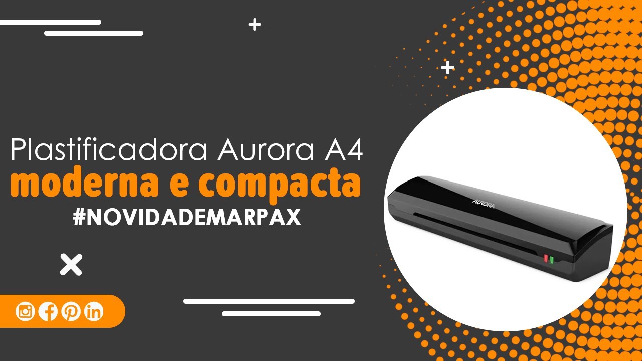 Capa do vídeo PLASTIFICADORA LAMINADORA AURORA A4 LM4205H-1 | Novidade Marpax