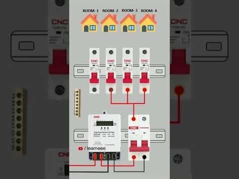 House Wiring with Energy Meter #electric #shorts