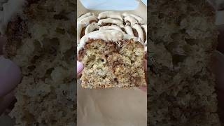 Cinnamon swirl banana bread cake! Full recipe in the comments #baking #recipe #easyrecipe #banana