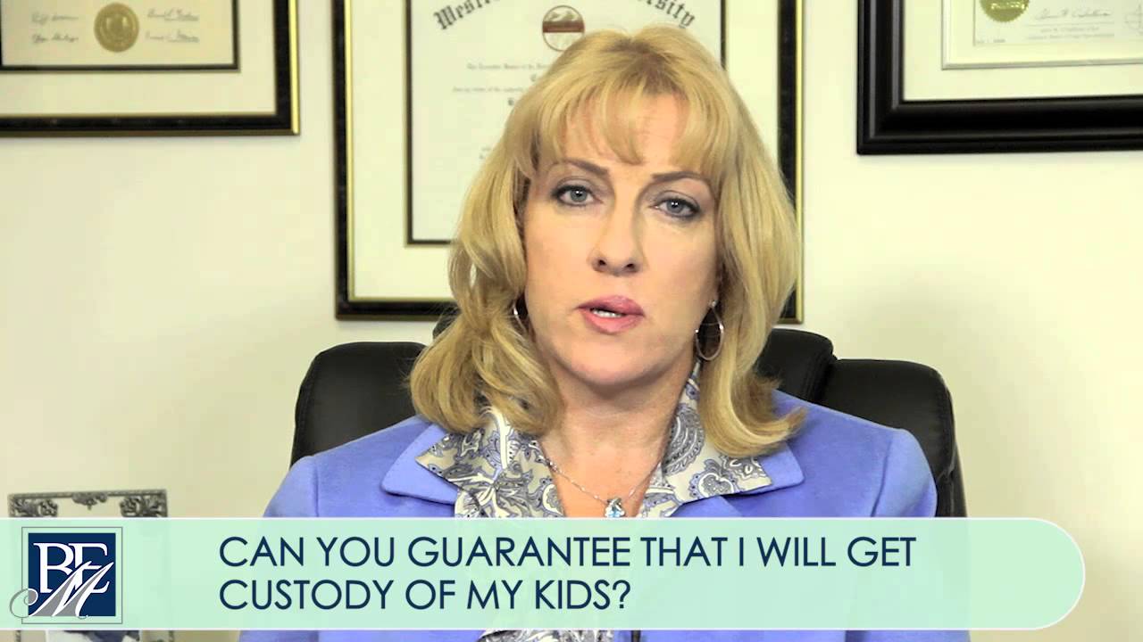 CALIFORNIA DIVORCE FAQ: CAN YOU GUARANTEE THAT I WILL GET CUSTODY OF MY KIDS?