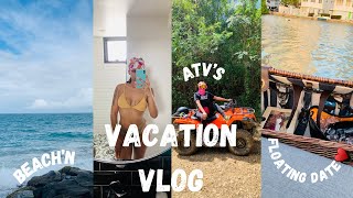 TRAVEL VLOG: SAN JUAN PR 🇵🇷| ATV’S | FLOATING DATE + CHARCUTERIE | DRINKS ON THE BEACH￼