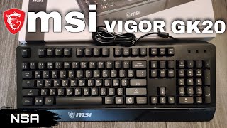 MSI Vigor GK20 UA USB - "ТОПчик" в Бюджетном сегменте? Распаковка и краткий Обзор.