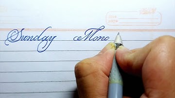 Days of the week | best cursive writing practice | sunday to Saturday spelling in cursive style |