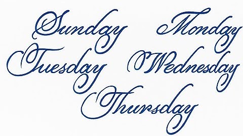 Days of the week | best cursive writing practice | sunday to Saturday spelling in cursive style |