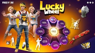 FREE FIRE LUCKY WHEEL EVENT 1 SPIN TRICK 🎯 CLAIM 75% OFF & RARE BUNDLE🤯🔥! screenshot 3