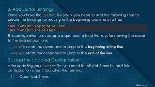 How to Move Your Cursor to the Front or End of a Line in Terminal with WebStorm