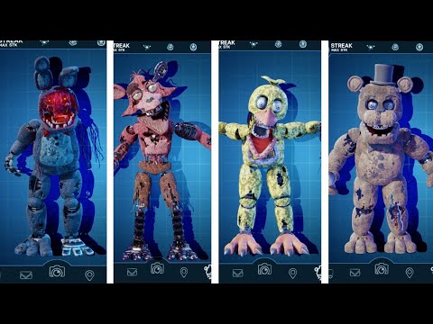 FNAF AR Fixed Withered Animatronics Jumpscare & Workshop Animations 