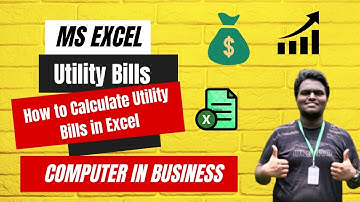 MS Excel | How To Calculate Utility Bills | Excel Tutorial