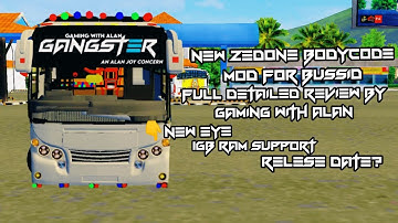 ||NEW ZEDONE BODYCODE MOD FOR BUSSID||FULL DETAILED REVIEW BY GAMING WITH ALAN||