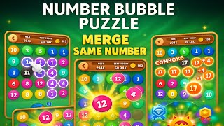 Number Bubble Puzzle 🔢🫧 | Relaxing Number Merge Gameplay (Android) screenshot 3