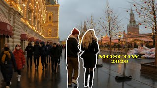 ⁴ᴷ Moscow walking tour - Moscow Center After New Year 2020 - Russia 4k