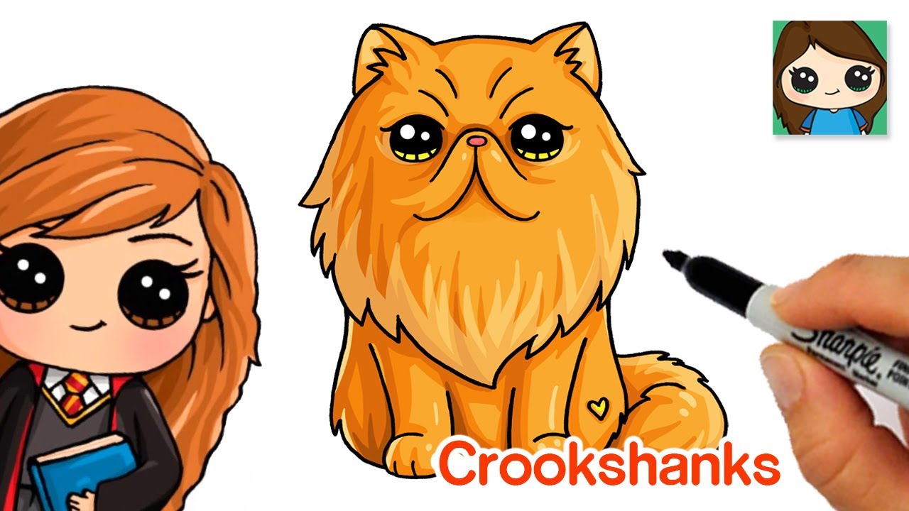 How to Draw Crookshanks | Hermione's Cat from Harry Potter - KidzTube
