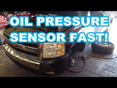 Chevy Silverado 5.3L OIL PRESSURE SENSOR REPLACEMENT 4.8 6.0 sierra yukon  sending unit p0523  gauge