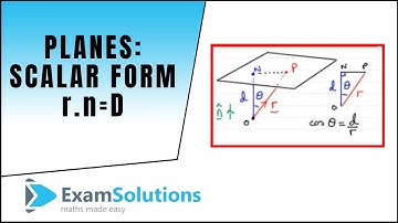 Planes - Scalar Product Form r.n=D : ExamSolutions Maths Revision