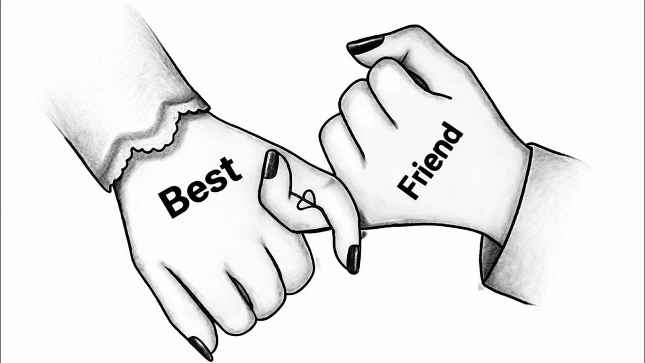 “Best Friend Drawing Easy Step by Step | Pencil Sketch Tutorial “How to ...