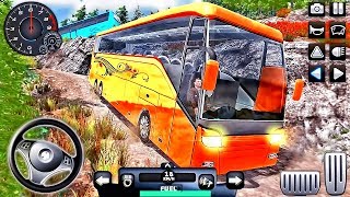 Offroad Coach Gold Bus Driving Uphill Mountain Simulator - Best app GamePlay screenshot 1