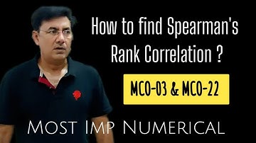 #How to find Spearman
