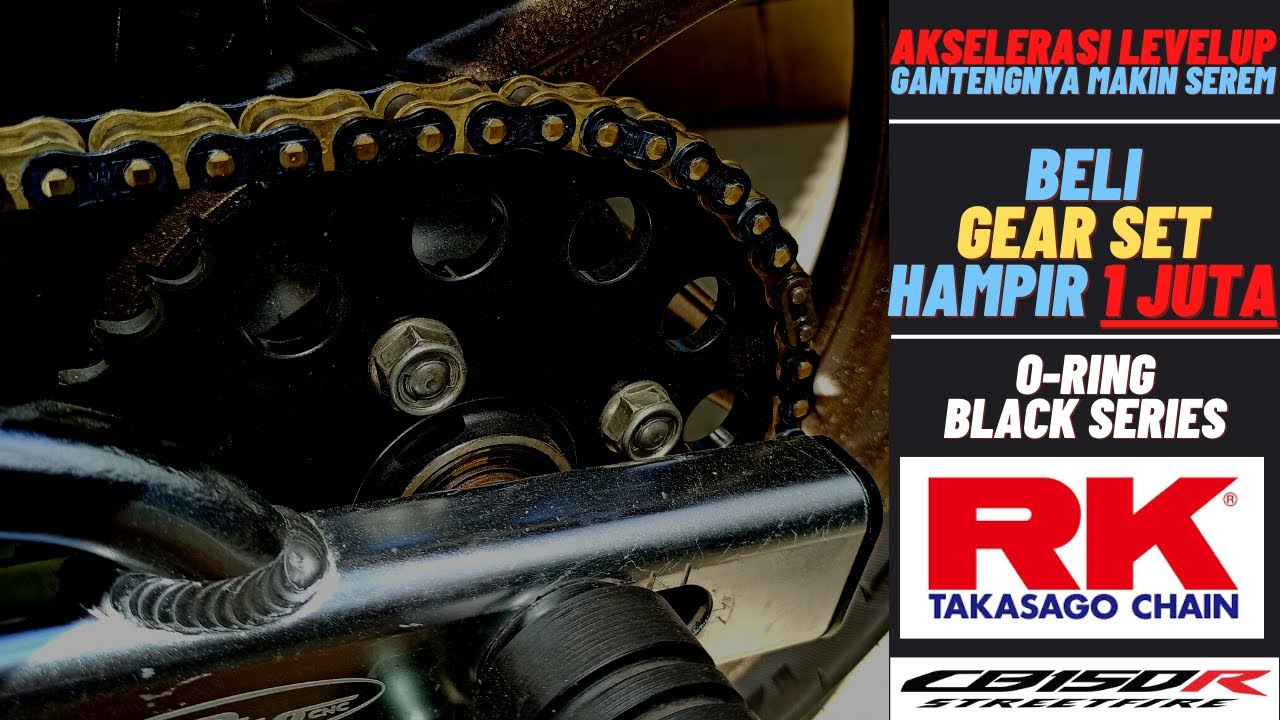 Ganti GearSet Premium untuk OLD CB150R RK TAKASAGO (Black Series SET
