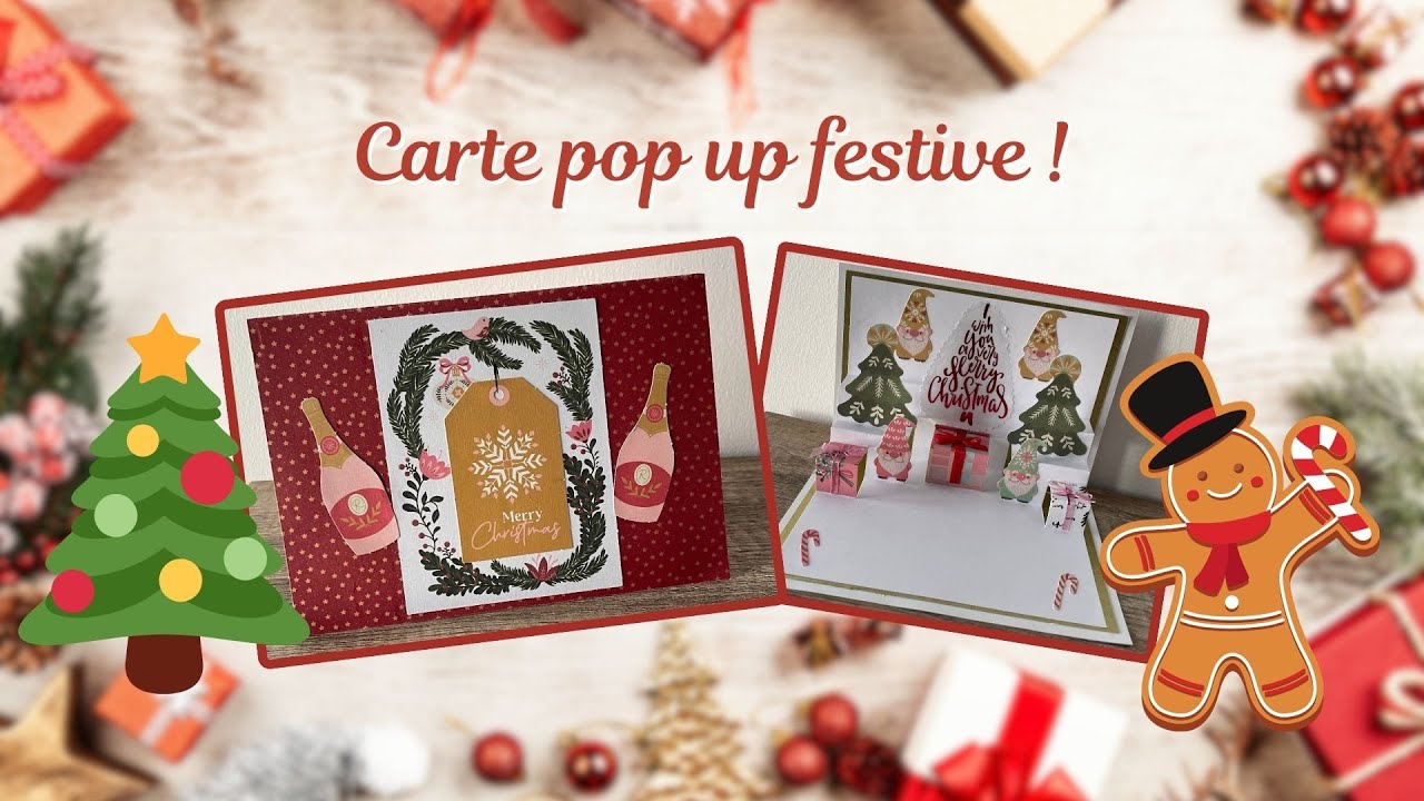 Carte pop up festive et facile à faire ! (papier Action)