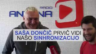 Saša Dončič z nami prvič pogleda sinhronizacijo Saša Dončič z nami prvič pogleda sinhronizacijo