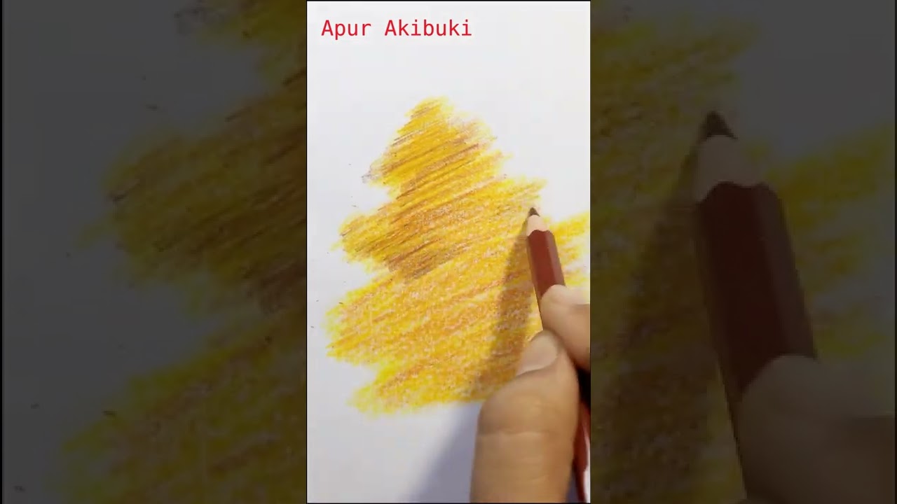 How to draw a maple tree | Easy Maple tree drawing using pencil colors | 