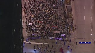 Hundreds protest at Daley Plaza after Election Day