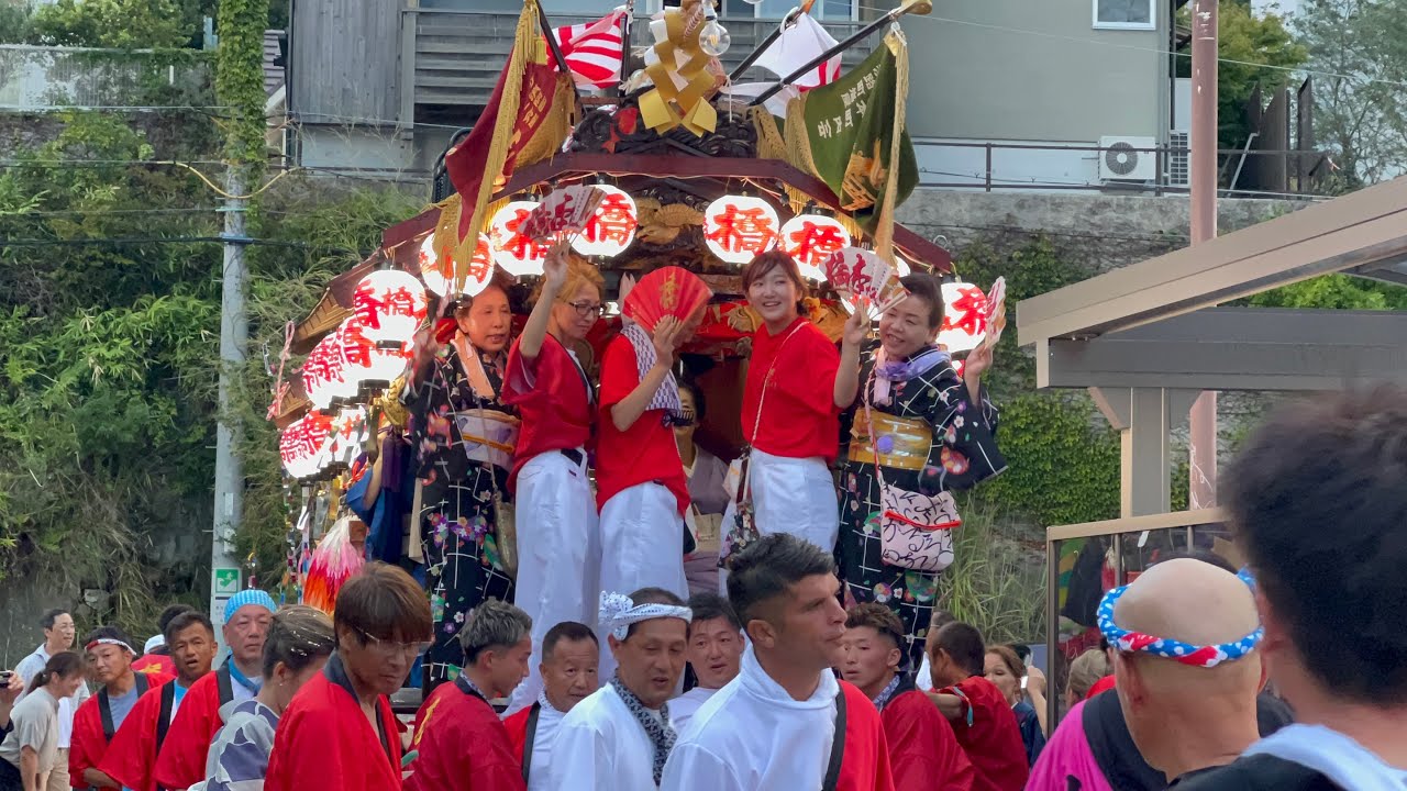 2025.9.13 淡路・岩屋だんじり祭り　橋本町だんじり巡行　夕方〜夜　兵庫県淡路市