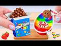 Miniature Rainbow Cake Decorating 🍫🌈 ASMR Amazing Rainbow Chocolate KITKAT Cake with Skittles
