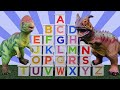 Abc learn english alphabet with dino toys and surprise boxes  preschool toddler learning