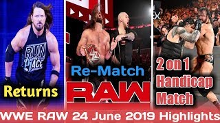 Wwe Monday Night Raw 24 June 2019 Highlights Preview Wwe Raw 06242019 Highlights In Hindi