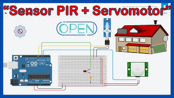 ✅ Puerta automática con sensor de Movimiento PIR y SERVOMOTOR | Arduino y Tinkercad