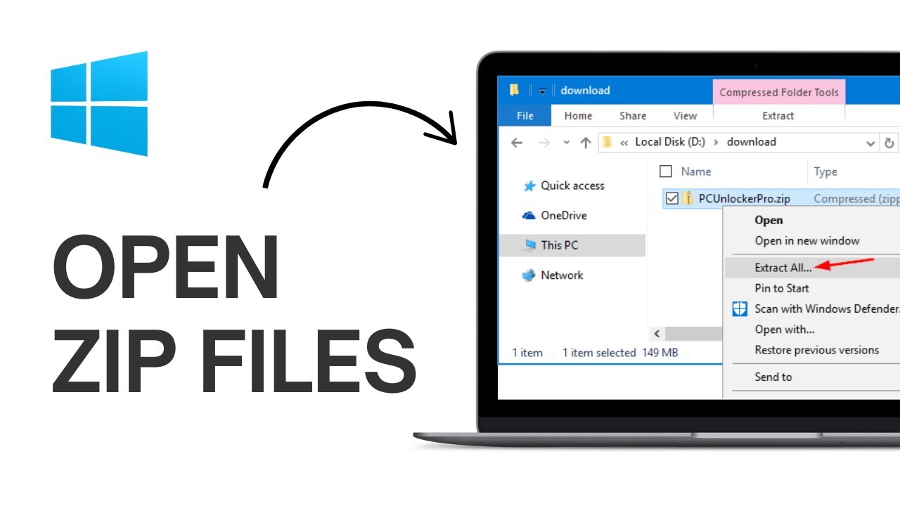 How to Open ZIP Files on Windows 10