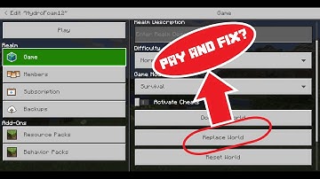 You can pay minecraft and fix  realms world  replace feature not working glitch??