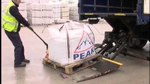 Unloading Pallet of Gravel from Lorry
