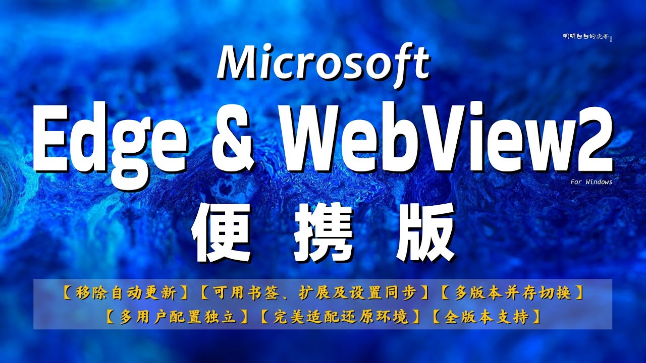 Webviewer Edge 【便携版】Microsoft Edge & Edge WebView2 Runtime;移除自动更新;支持书签、扩展及设置同步;支持一个浏览器 ...