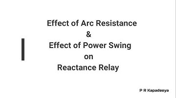 Chap 6 Part 8 Effect of Arc Resistance & Power Swing on Reactance Relay