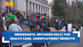 Immigrants, refugees and advocates rally in Olympia for health care and unemployment benefits