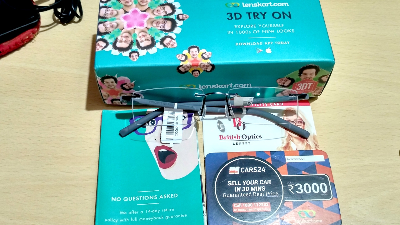 Lenskart First Frame Free Rimless Spectacle Quality Test 2017 YouTube