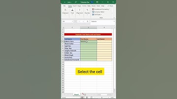 separate first name and last name in excel #youtubeshorts #computereducation #excel