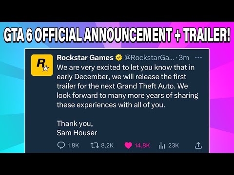 Rockstar officially announces GTA 6 reveal in December