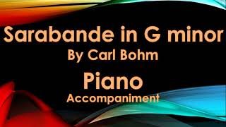 Sarabande in G minor by Carl Bohm piano accompaniment