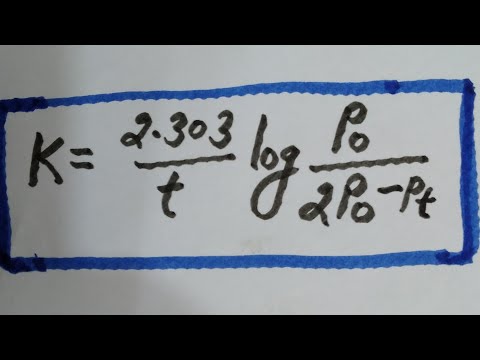 Integrated Rate Equation For First Order Gas Phase Reaction,Chemical Kinetics,Class12.