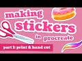 How to Make Stickers with Procreate // Sticker Series Part 1: Print & Cut by Hand