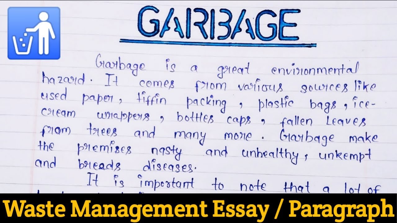 garbage management essay in english