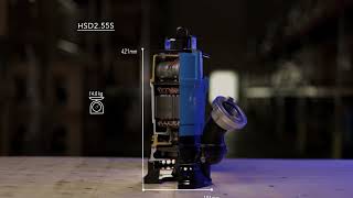 Tsurumi HSD2.55S: our wear resistant, single phase slurry pump with an agitator