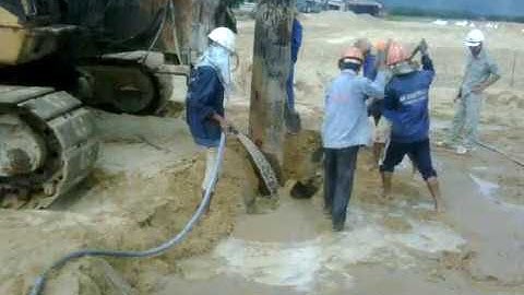 Thi công cọc cát - Xử lý nền đất yếu tại công trình BOT Phước Tượng