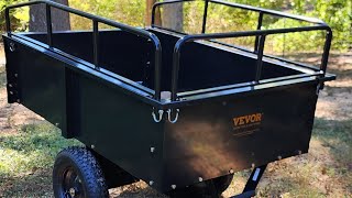 How to assemble the VEVOR dump trailer tow behind dump cart 15 cu ft