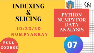 Indexing and Slicing in 1D, 2D, 3D array NUMPY PYTHON in Hindi. (PYTHON FOR DATA ANALYSIS)