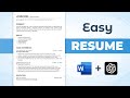 How to Make Resume | MS Word + ChatGPT | Easy Resume Format | Resume for Job Application